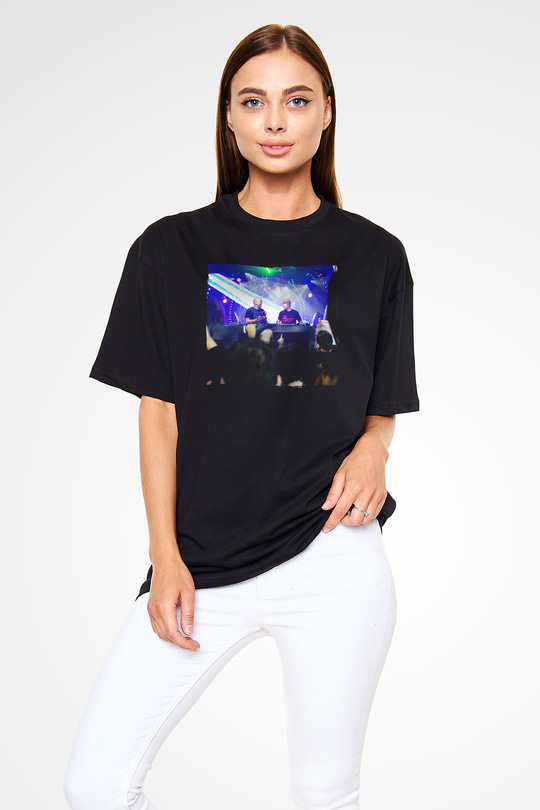 Aly & Fila Siyah Oversize Tişört Oversize T-shirt - TişörtFabrikası