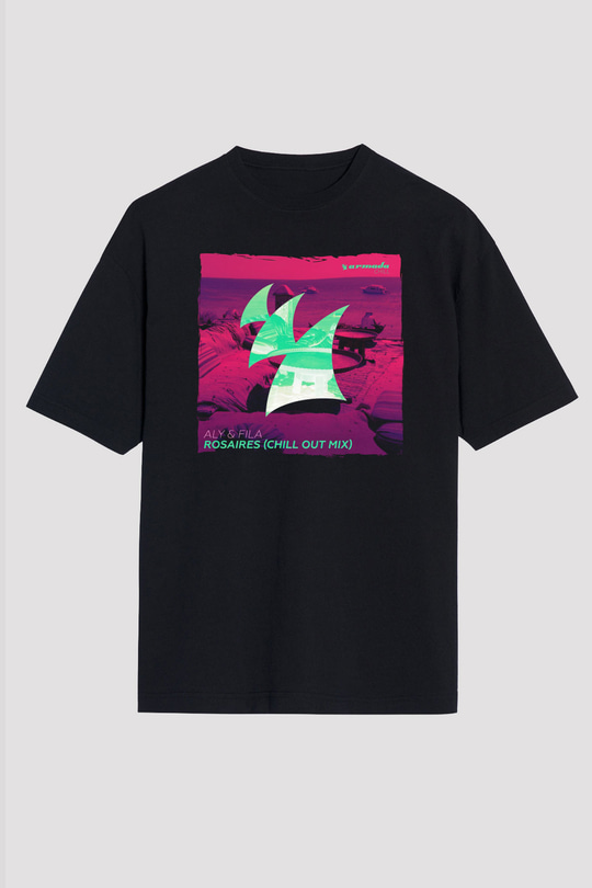 Aly & Fila Siyah Oversize Tişört Oversize T-shirt - TişörtFabrikası