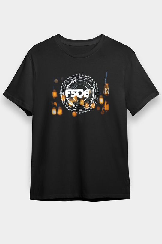 Aly & Fila Siyah Unisex Tişört T-Shirt - TişörtFabrikası