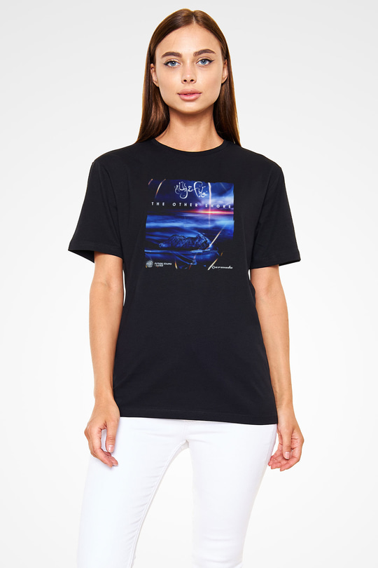 Aly & Fila Siyah Unisex Tişört T-Shirt - TişörtFabrikası