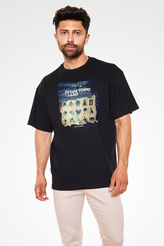 Aly & Fila Siyah Oversize Tişört Oversize T-shirt - TişörtFabrikası