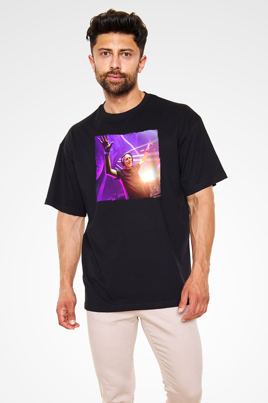 Aly & Fila Siyah Oversize Tişört Oversize T-shirt - TişörtFabrikası