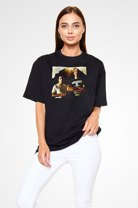 Aly & Fila Siyah Oversize Tişört Oversize T-shirt - TişörtFabrikası