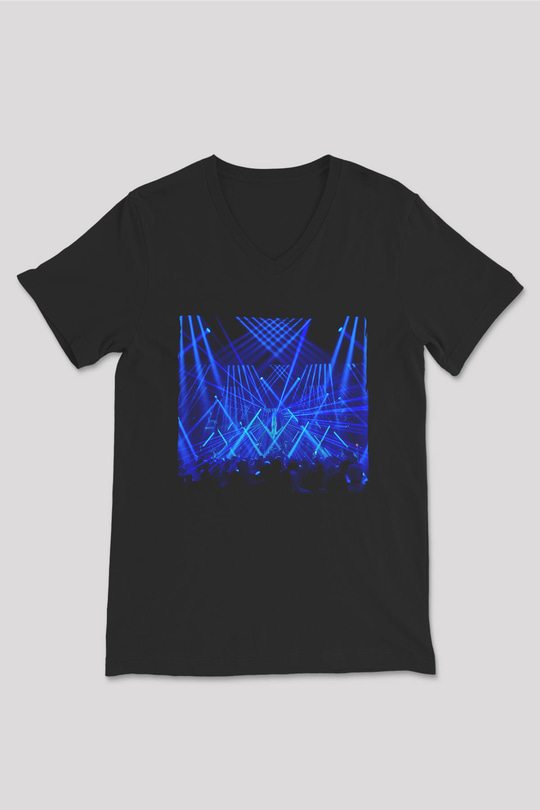 Aly & Fila Siyah Unisex V Yaka Tişört