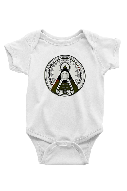 Amaranthe Baskılı Beyaz Unisex Bebek Body - Zıbın