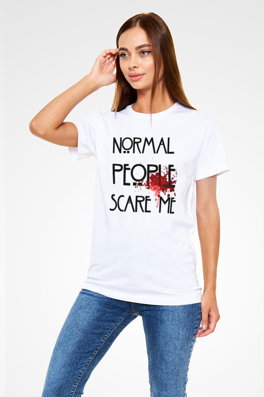American Horror Story Beyaz Unisex Tişört T-Shirt