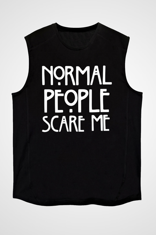American Horror Story Normal People Scare Me Siyah Unisex Kolsuz Tişört