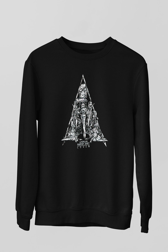 American Horror Story Siyah Unisex Sweatshirt