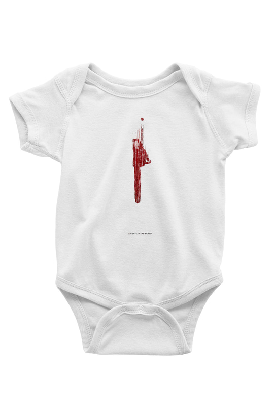 American Psycho Baskılı Beyaz Unisex Bebek Body - Zıbın