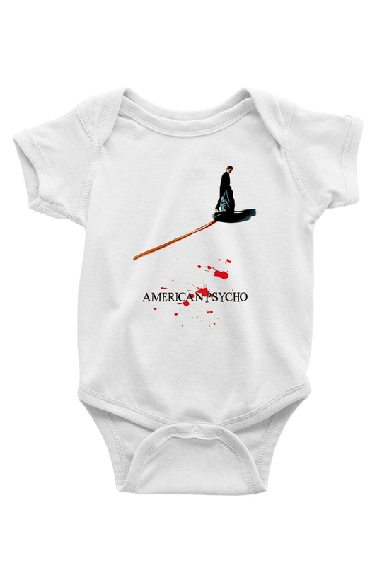 American Psycho Baskılı Beyaz Unisex Bebek Body - Zıbın