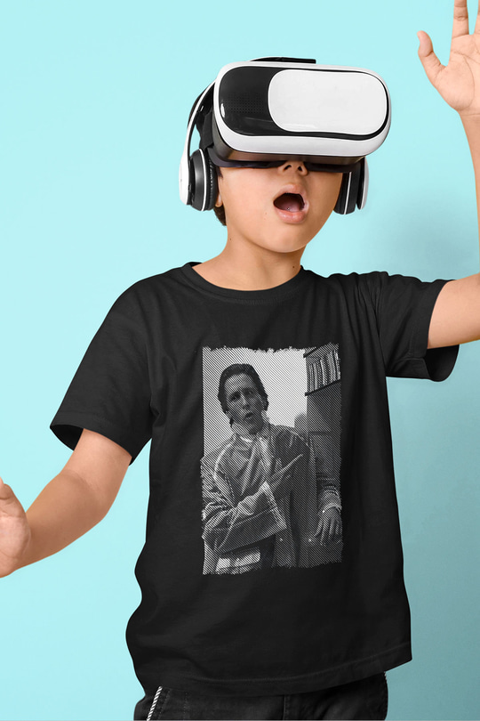 American Psycho Baskılı Unisex Siyah Çocuk Tişört - Tshirt