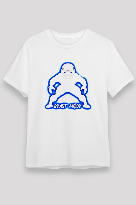 Amerikan Futbolu Baskılı Unisex Beyaz Tişört - Tshirt