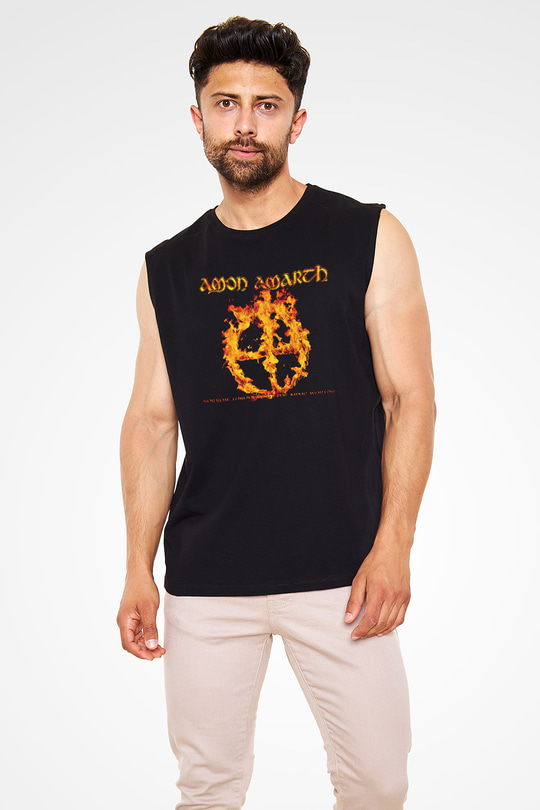 Amon Amarth Baskılı Unisex Siyah Kolsuz Tişört