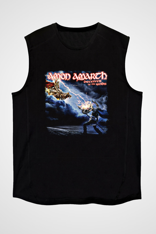 Amon Amarth Baskılı Unisex Siyah Kolsuz Tişört