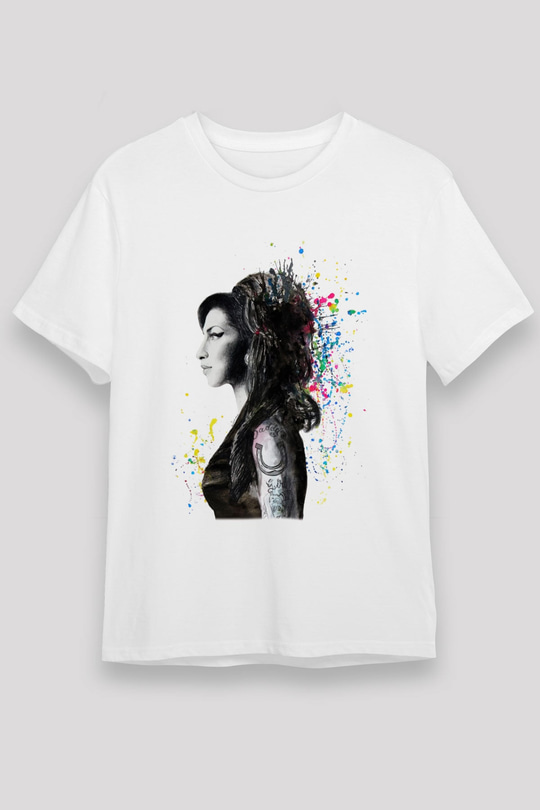 Amy Winehouse Beyaz Unisex Tişört T-Shirt - TişörtFabrikası