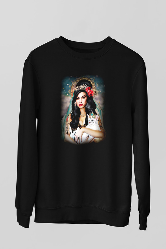 Amy Winehouse Siyah Unisex Sweatshirt