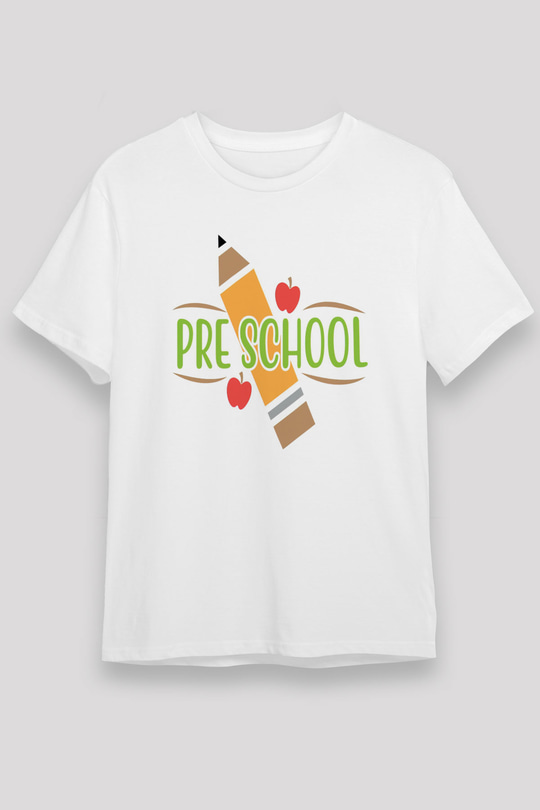 Ana okulu Beyaz Unisex Tişört T-Shirt - TişörtFabrikası