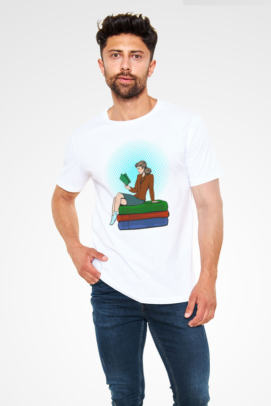 Ana okulu Beyaz Unisex Tişört T-Shirt - TişörtFabrikası