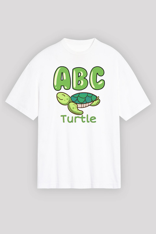 Ana okulu Beyaz Oversize Tişört Oversize T-shirt - TişörtFabrikası