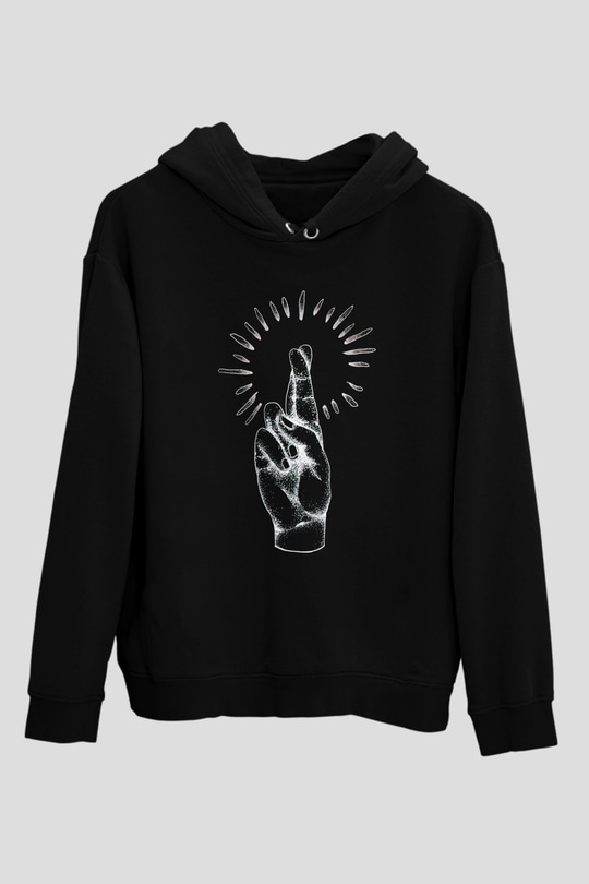 Anberlin Siyah Unisex Kapüşonlu Sweatshirt