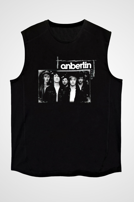 Anberlin Siyah Unisex Kolsuz Tişört
