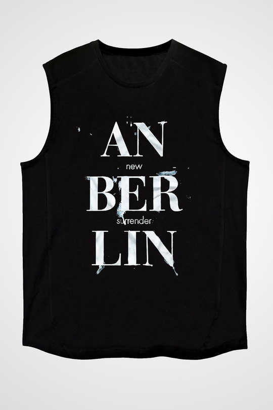 Anberlin Siyah Unisex Kolsuz Tişört