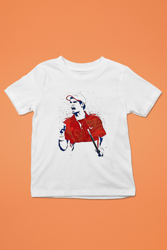 Andy Murray Baskılı Beyaz Unisex Beyaz Çocuk Tişört - Tshirt