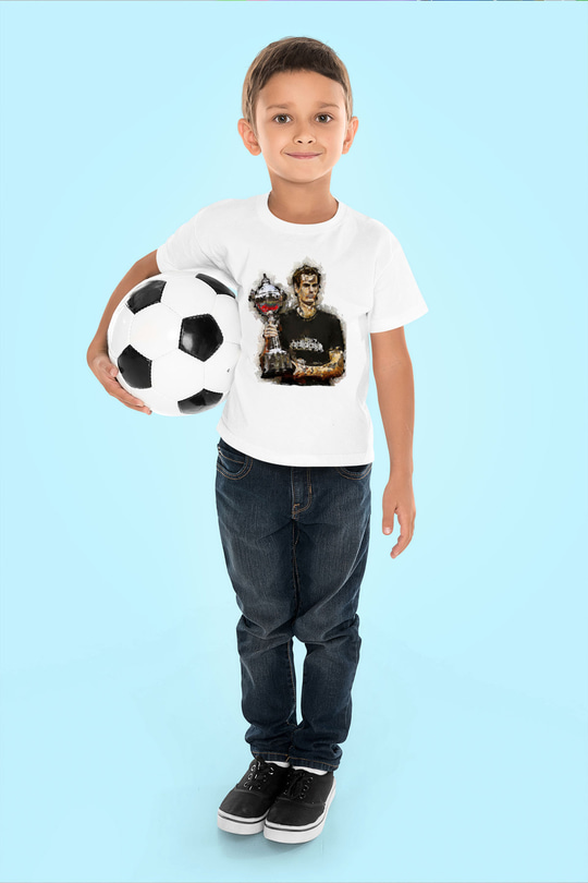 Andy Murray Baskılı Beyaz Unisex Beyaz Çocuk Tişört - Tshirt