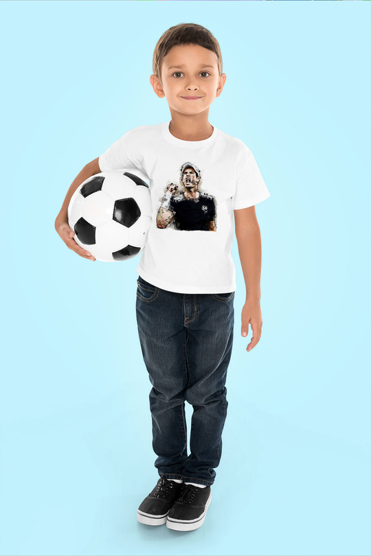 Andy Murray Baskılı Beyaz Unisex Beyaz Çocuk Tişört - Tshirt