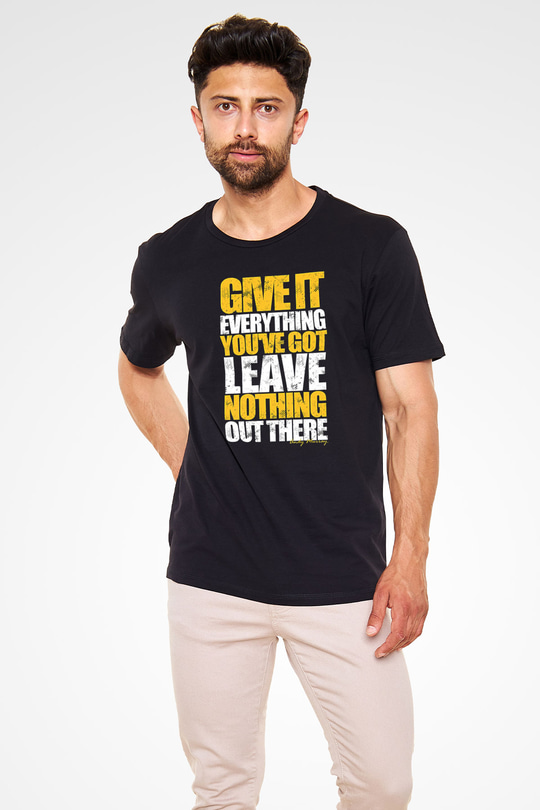 Andy Murray Baskılı Unisex Siyah Tişört - Tshirt