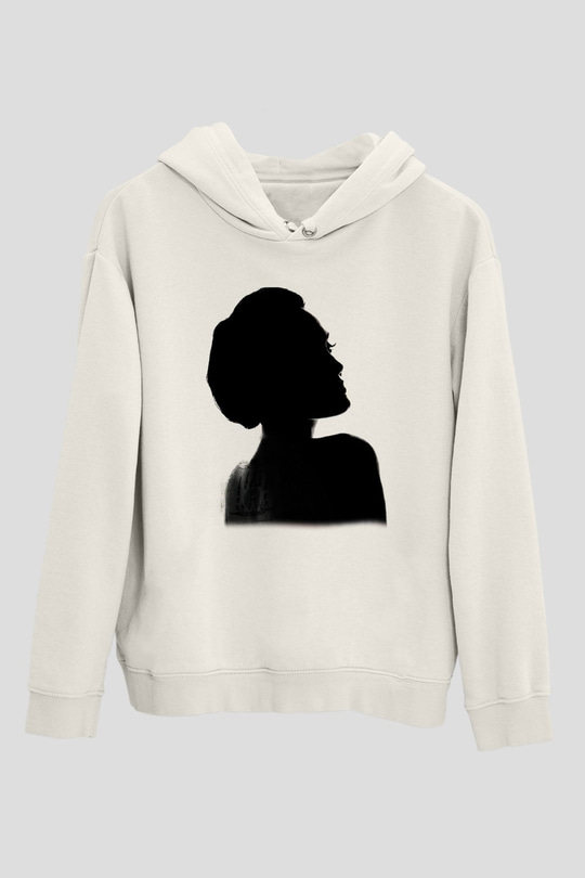 Angelina Jolie Beyaz Unisex Kapşonlu Sweatshirt