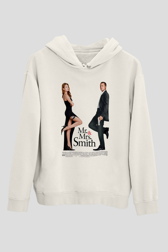 Angelina Jolie Beyaz Unisex Kapüşonlu Sweatshirt