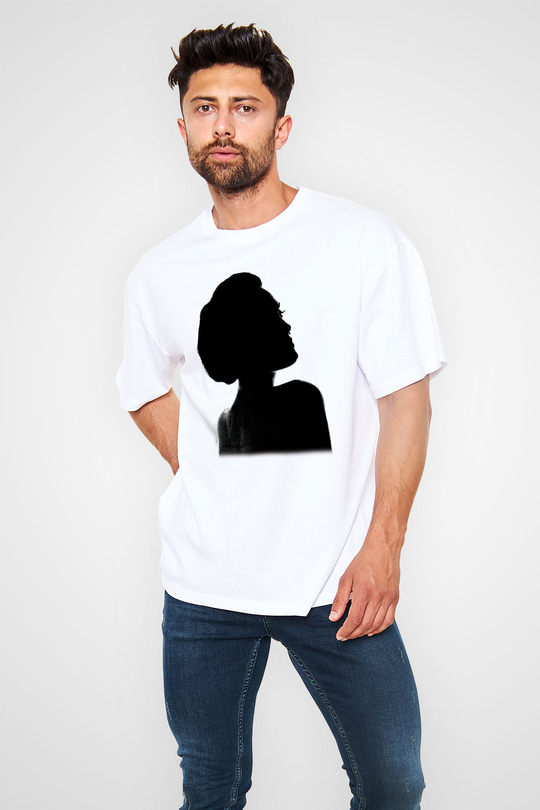 Angelina Jolie Beyaz Unisex Oversize Tişört T-Shirt