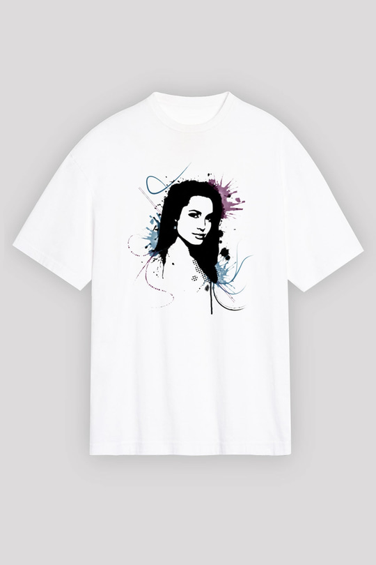 Angelina Jolie Beyaz Unisex Oversize Tişört T-Shirt