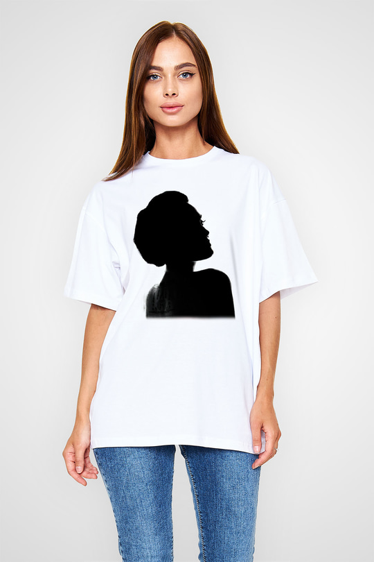Angelina Jolie Beyaz Unisex Oversize Tişört T-Shirt