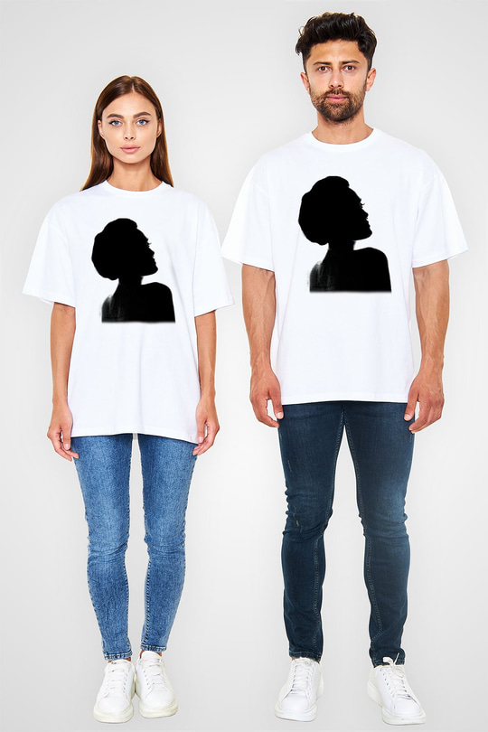 Angelina Jolie Beyaz Unisex Oversize Tişört T-Shirt