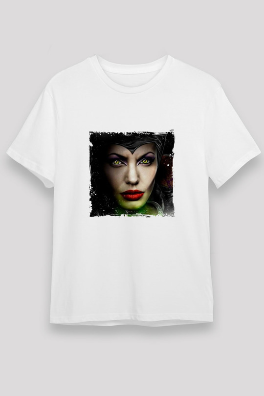Angelina Jolie Unisex Baskılı Beyaz Tişört