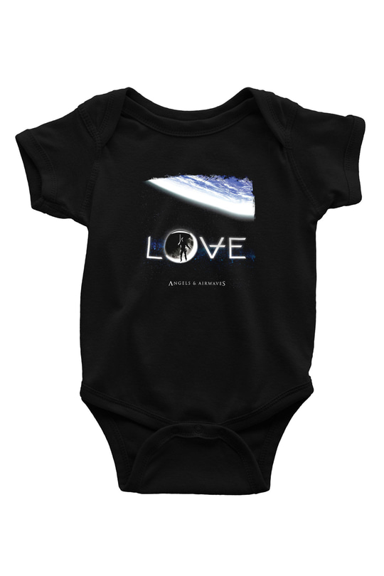 Angels and Airwaves Baskılı Unisex Siyah Bebek Body - Zıbın