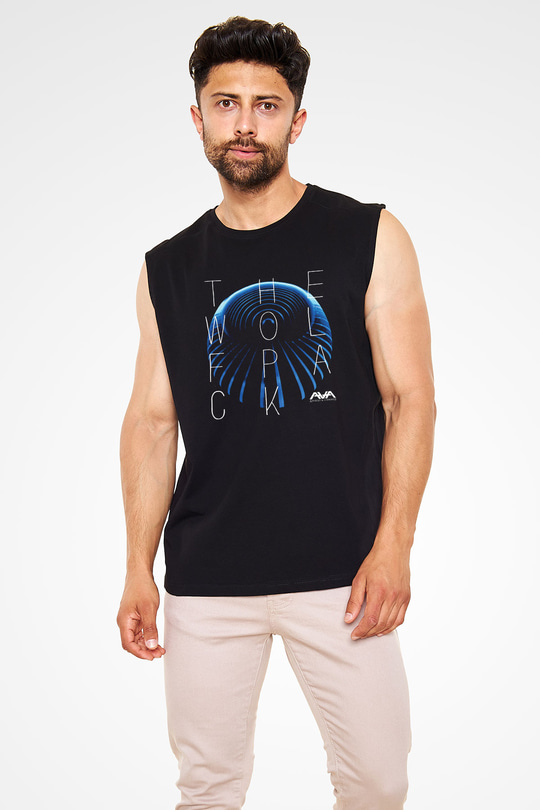 Angels and Airwaves Baskılı Unisex Siyah Kolsuz Tişört