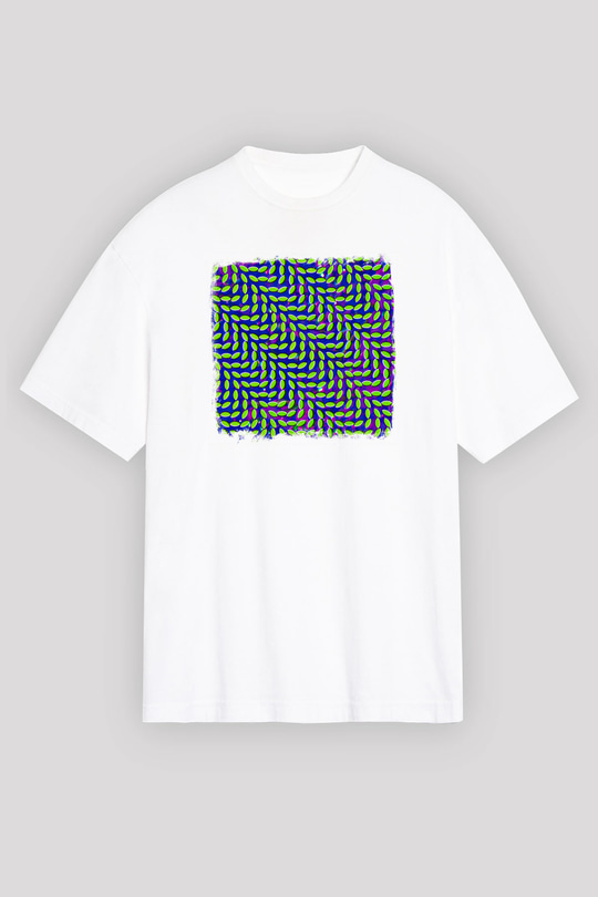 Animal Collective Baskılı Unisex Beyaz Oversize Tişört