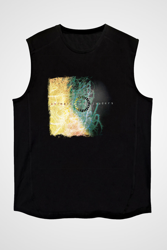 Animals as Leaders Baskılı Unisex Siyah Kolsuz Tişört