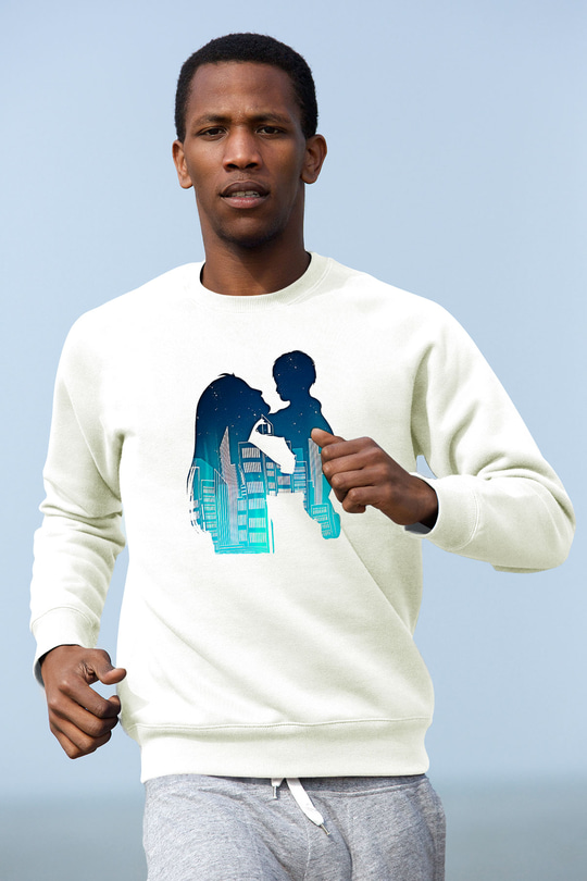 Anneler Günü Baskılı Beyaz Unisex Sweatshirt