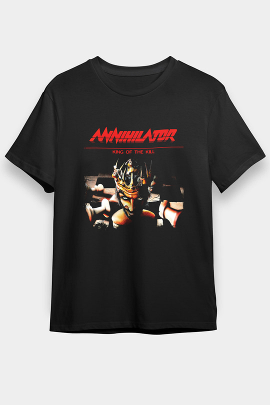 Annihilator Baskılı Unisex Siyah Tişört