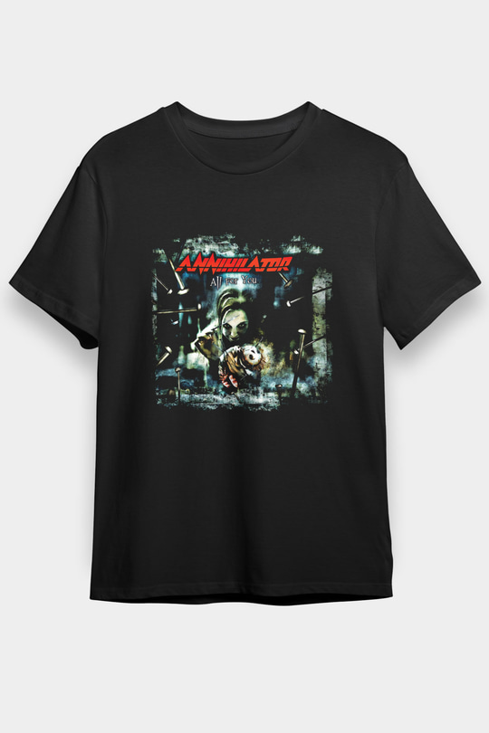 Annihilator Baskılı Unisex Siyah Tişört