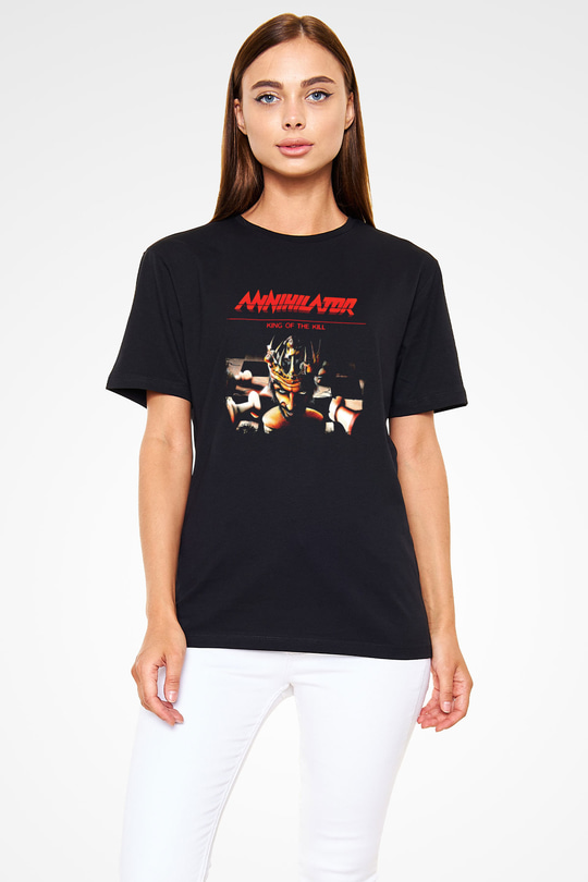 Annihilator Baskılı Unisex Siyah Tişört