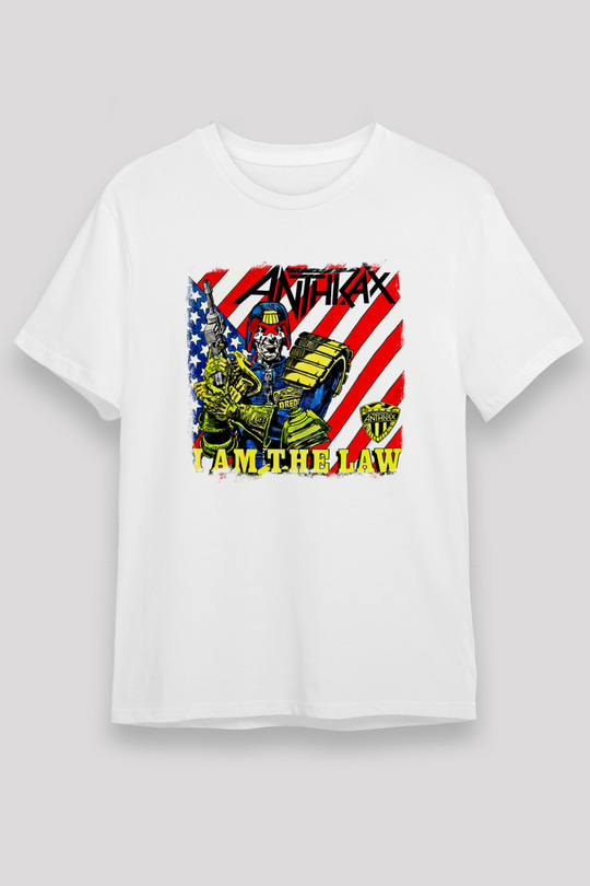 Anthrax Baskılı Unisex Beyaz Tişört