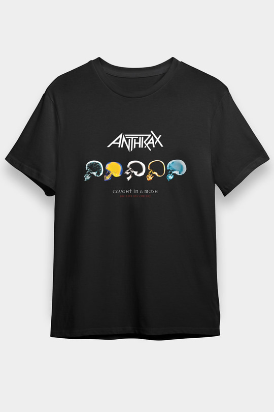 Anthrax Baskılı Unisex Siyah Tişört