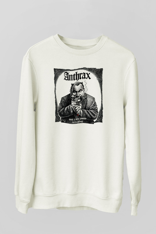 Anthrax Beyaz Unisex Sweatshirt