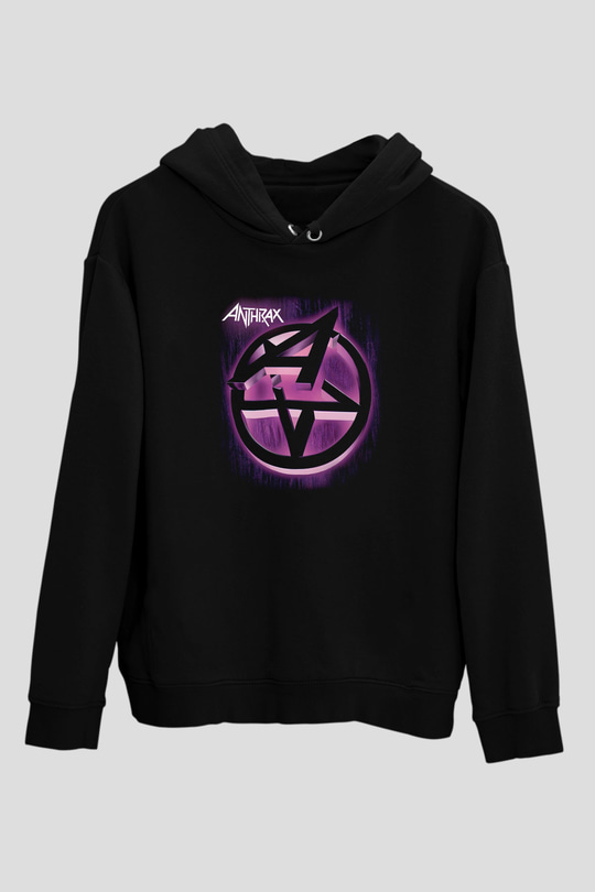 Anthrax Siyah Unisex Hoodie