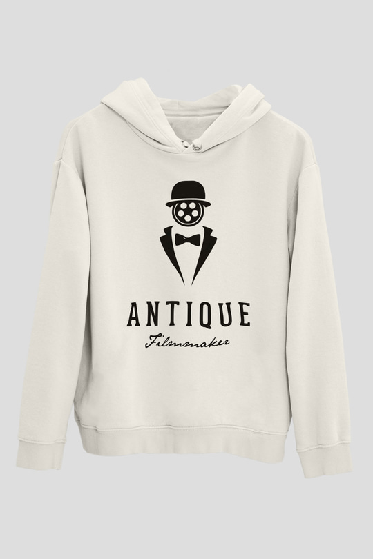 Antika satıcısı Beyaz Unisex Kapüşonlu Sweatshirt